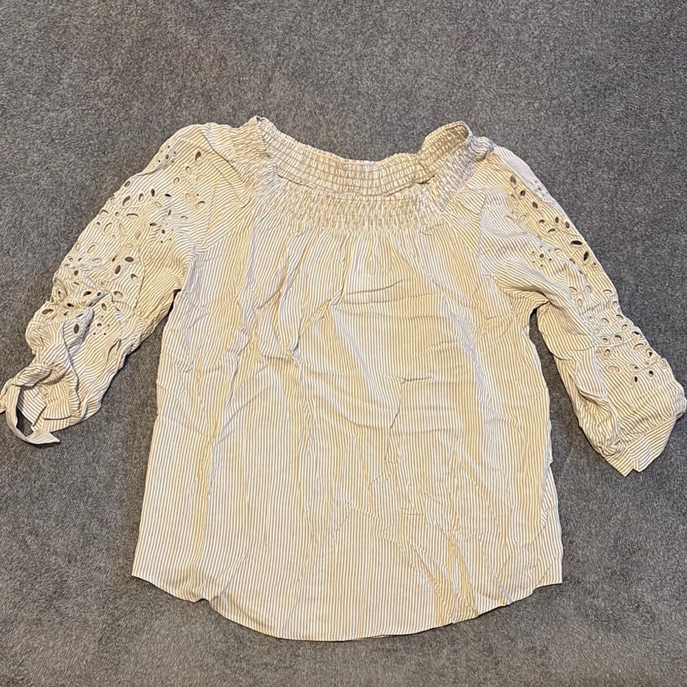 Westport Eyelet Quarter Sleeve Shirt